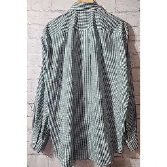 Peter Millar Casual Button Up Shirt Mens XL Green Blue Checks Long Sleeve Career - Picture 2 of 6